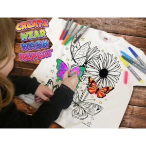 Kép 6/7 - Színezhető pólók -Pillangók, korosztály 7-8