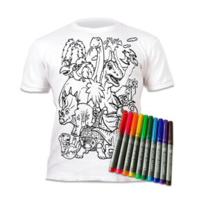 Kép 5/8 - Újraszínezhető póló - Dinók, 9-11 éves korosztály