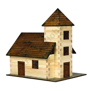 Fa építkezős játék - Templom