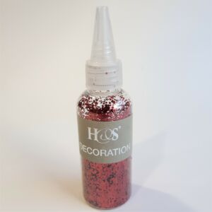 Kép 2/2 - Glitter 40g Nagyszemcsés PIROS