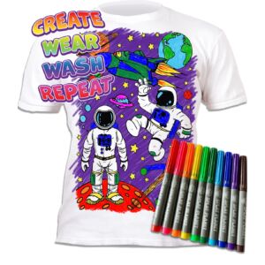 Kép 2/5 - Újraszínezhető póló - Világűr, 9-11 éves korosztály