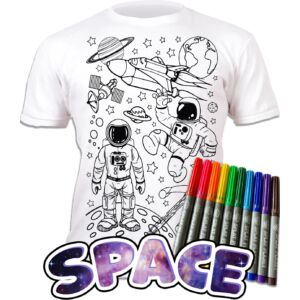 Kép 1/5 - Újraszínezhető póló - Világűr, 9-11 éves korosztály