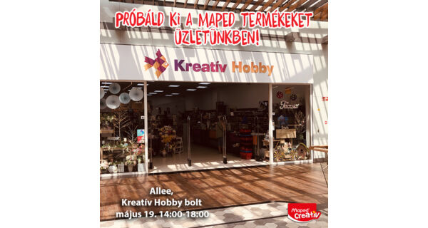 MAPED CREATIV alkotósarok az Allee Kreatív Hobby üzletben