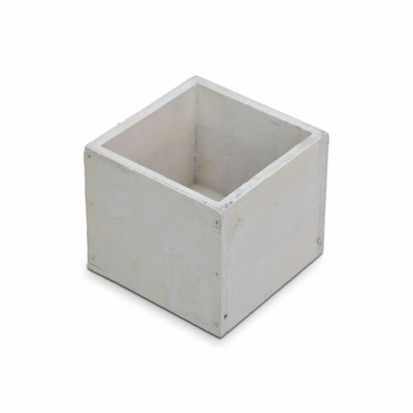 Kocka dekorláda 9x9cm FEHÉR