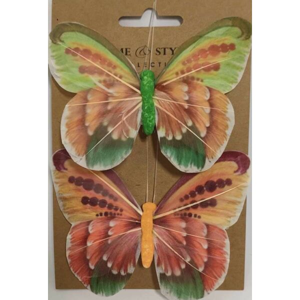 Pillangó csipeszes, narancs 2 db/cs10x8cm