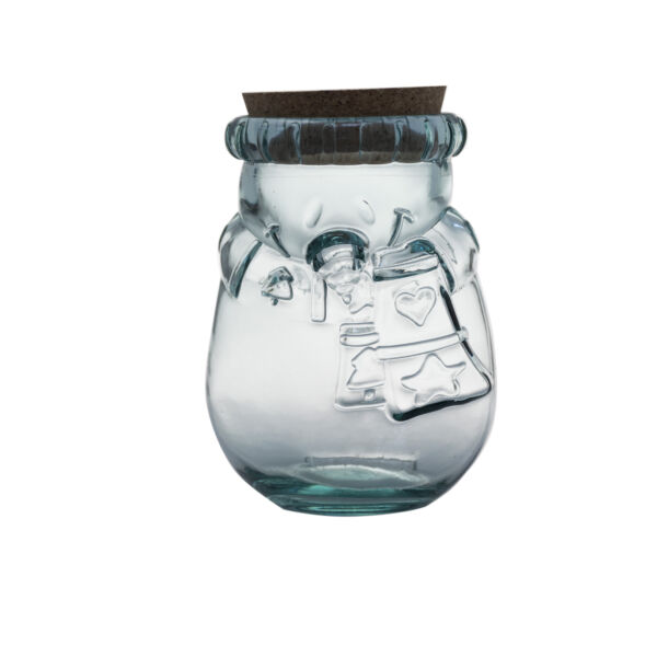 Üveg tároló, hóember - 650 ml