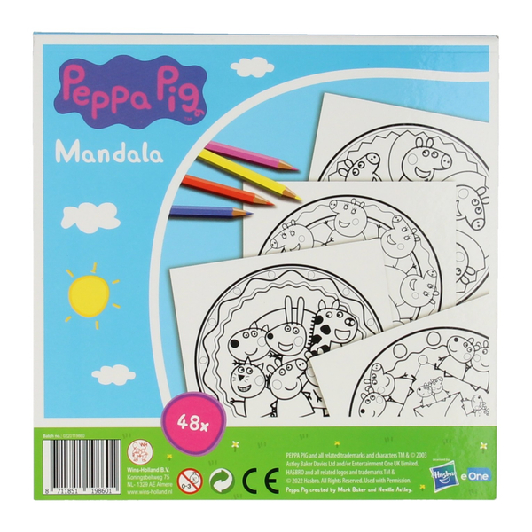 Peppa Pig- Mandala kifestőkönyv