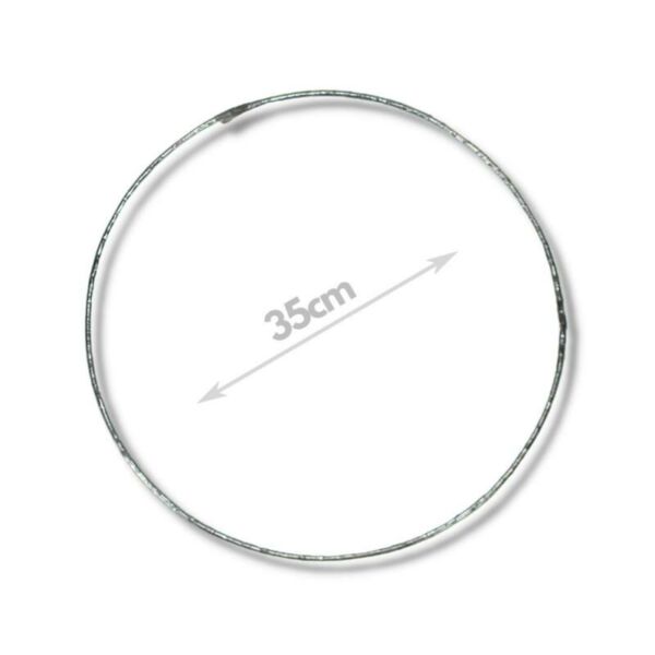 4494S Fém karika ezüst 35cm