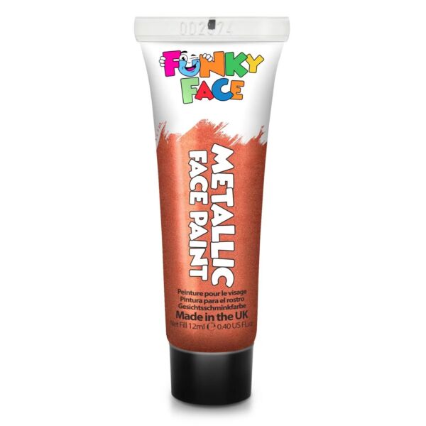 Metál arcfesték tubusban, 12ml piros