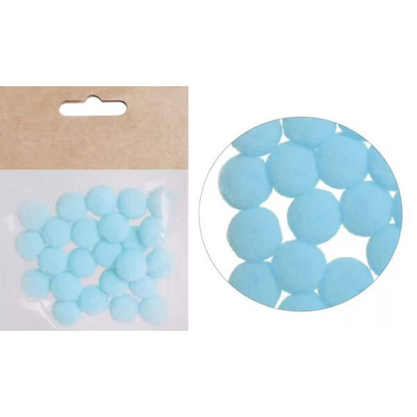 Pompon 15mm, 24db/cs VILÁGOSKÉK