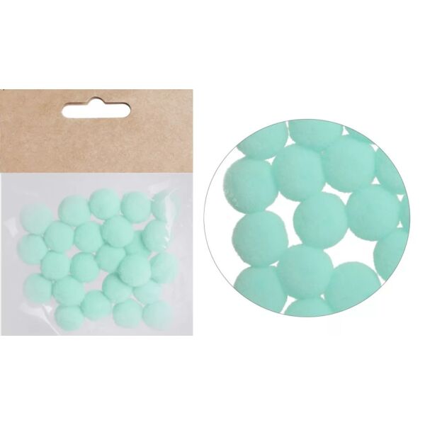 Pompon 15mm, 24db/cs TÜRKIZZÖLD