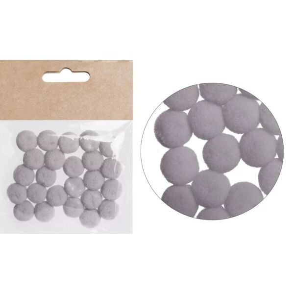Pompon 15mm, 24db/cs SZÜRKE