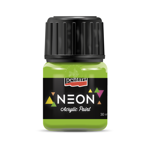 neonzöld akrilfesték