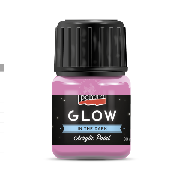 Pentart Glow sötétben világító akrilfesték pink