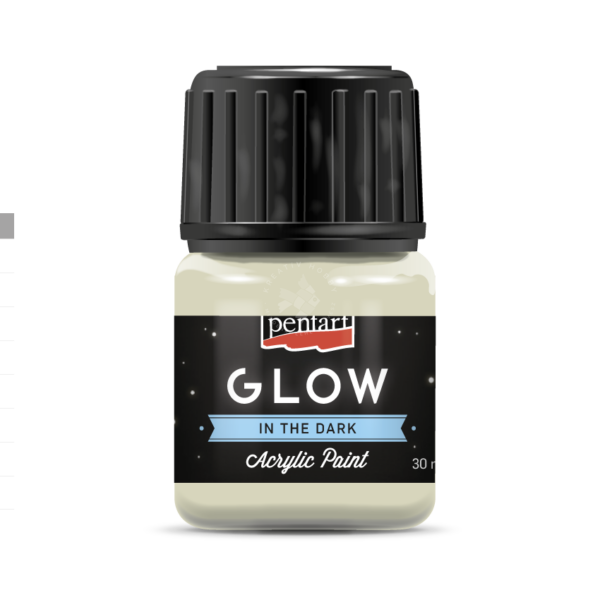 SÖTÉTBEN VILÁGÍTÓ AKRILFESTÉK - ZÖLDESFEHÉR