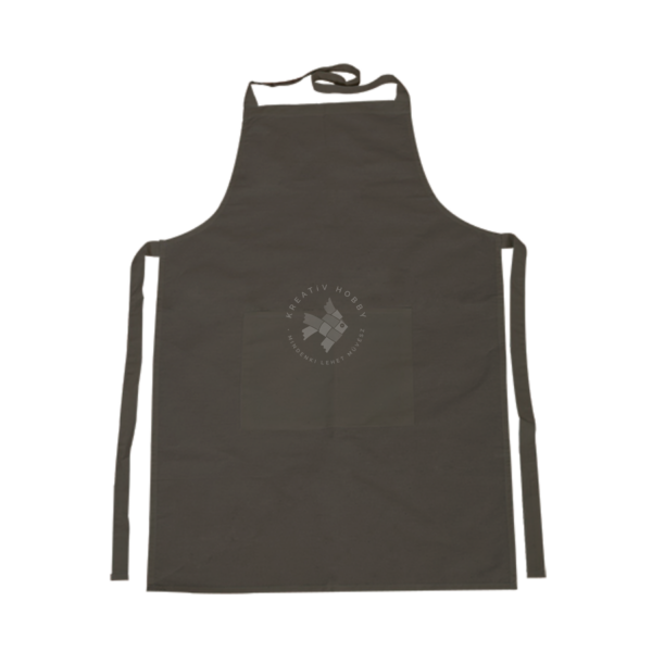 fekete vászonkötény zsebbel