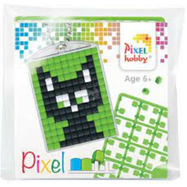 Pixel kulcstartó szett - FEKETE MACSKA