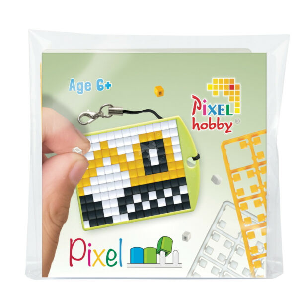 Pixel kulcstartó szett, színes alaplappal - MARKOLÓ