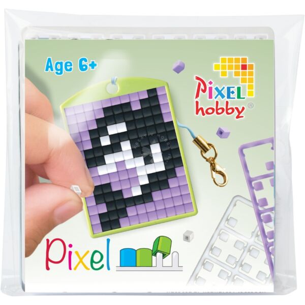Pixel kulcstartó szett, színes alaplappal - ORKA