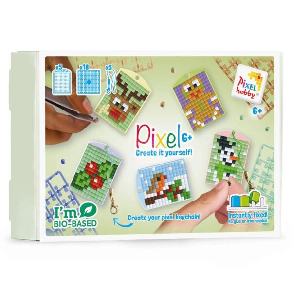 Pixel kulcstartó box - KARÁCSONY