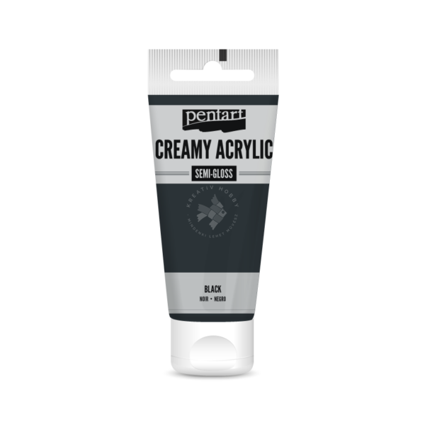 selyemfényű akrilfesték fekete