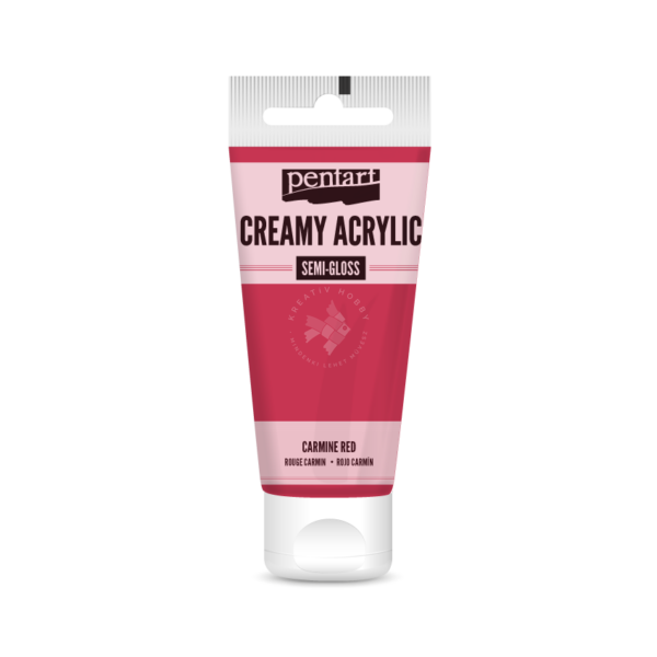 selyemfényű akrilfesték kárminvörös