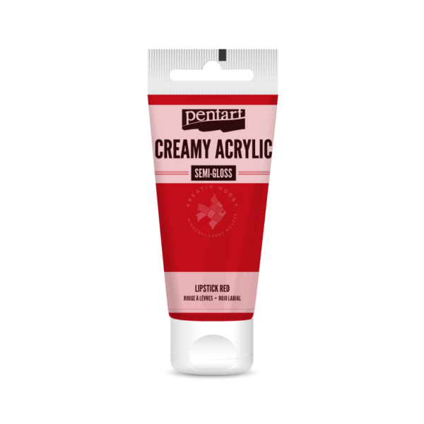 selyemfényű akrilfesték rúzspiros