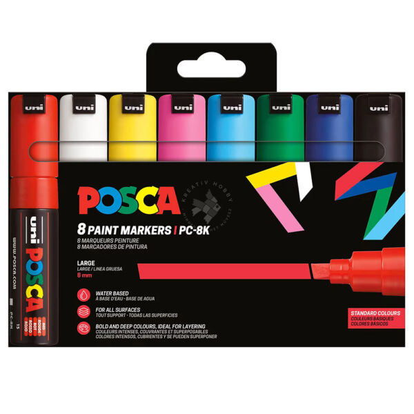 UNI POSCA filctoll készlet PC-8K