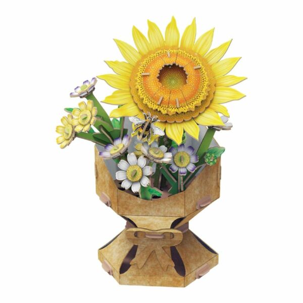 3D puzzle - Virágcsokor - Napraforgó