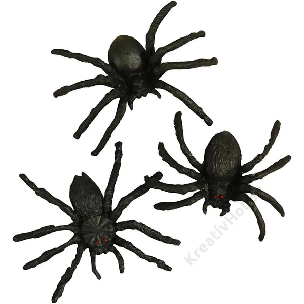 Pókok 4cm, fekete 10db/cs