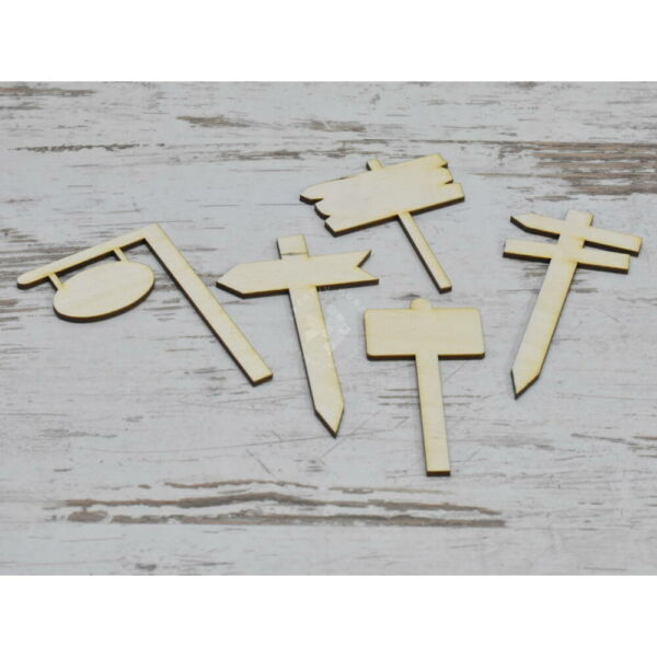 Natúr fafigura IRÁNYÍTÓ TÁBLÁK 5db/cs