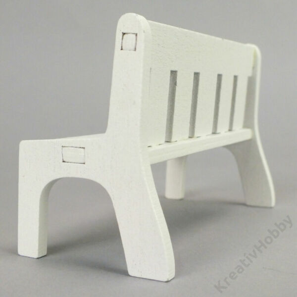 Fehér kerti pad 10,5x5,7cm