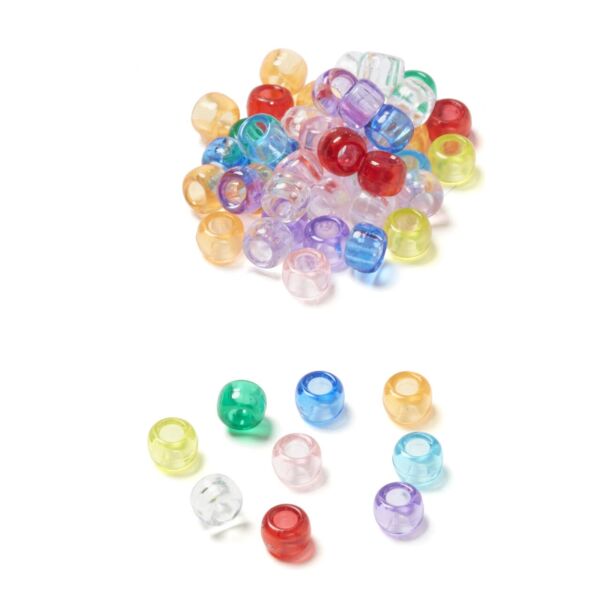 Pony gyöngykészlet, műanyag átlátszó vegyes mix 14g