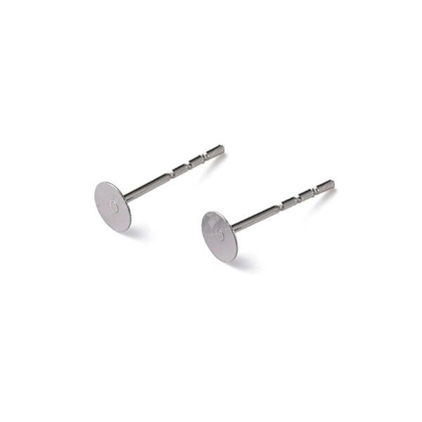 Nemesacél bedugós fülbevalóalap 4mm, 2db/cs
