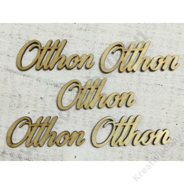 Otthon felirat lézervágott fa