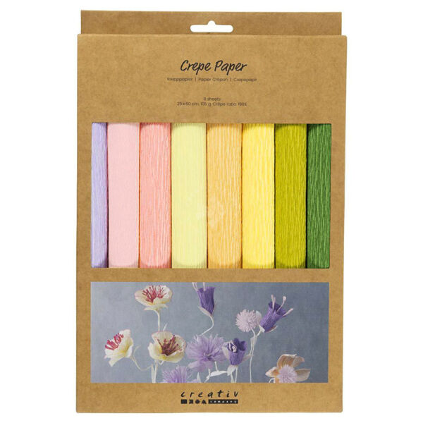 vastag krepp-papír készlet pasztell színek