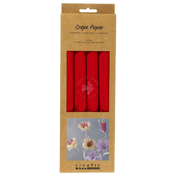 vastag krepp papír piros