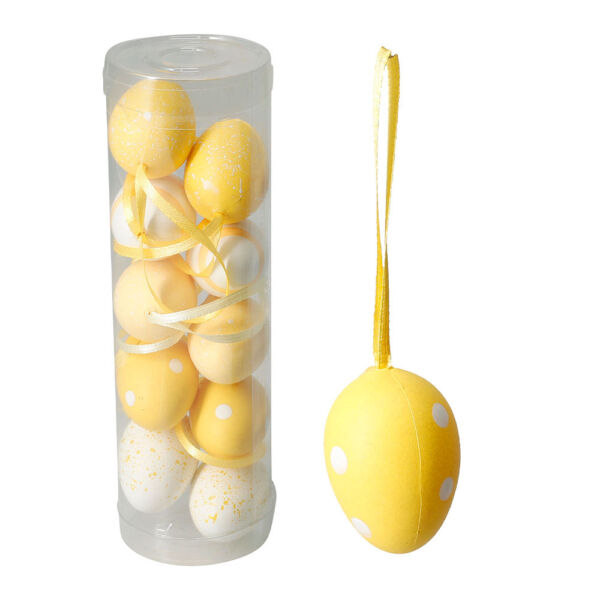 Dekor műanyag tojás 4cm, 10db