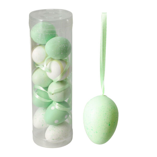 Dekor műanyag tojás 4cm, 10db