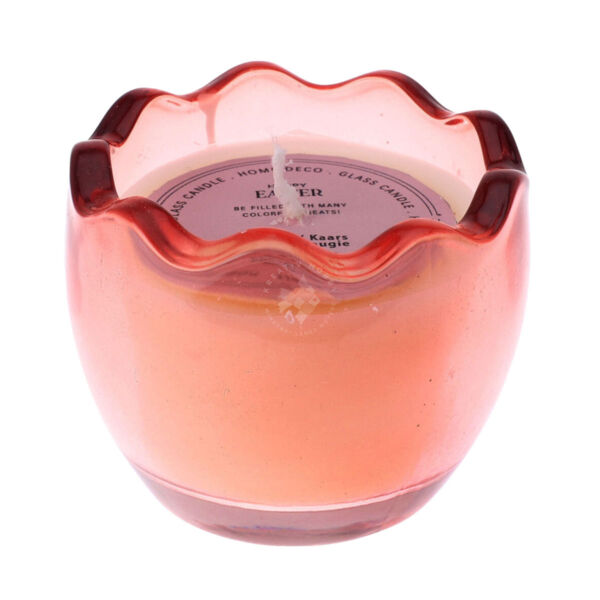 Mécses színes tojáshéj üvegben