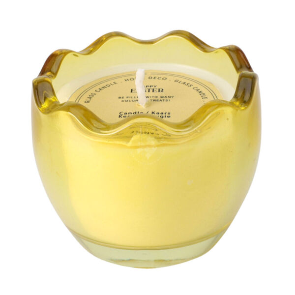 Mécses színes tojáshéj üvegben