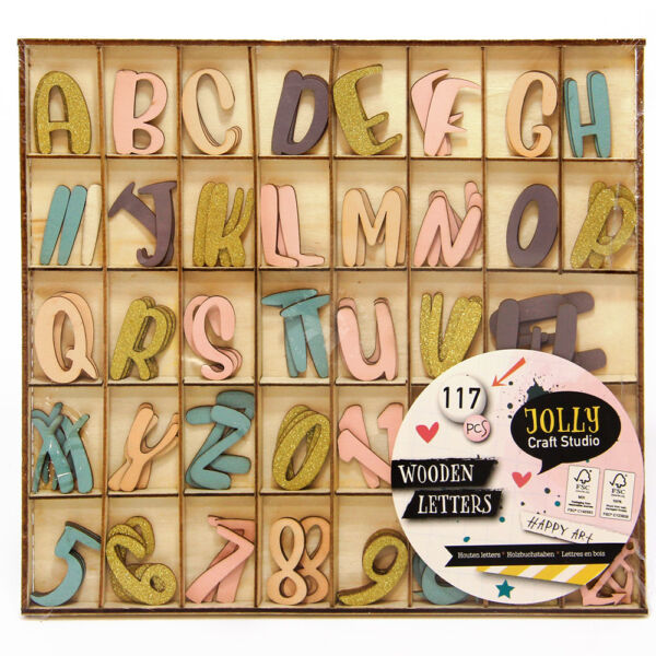 Fabetűk és számok, pasztell színű 117 darabos