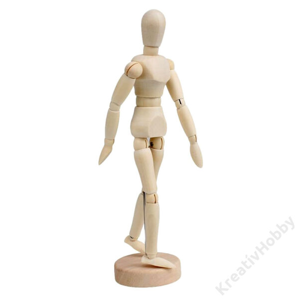 Rajzmodell fabábu mozgatható, 33cm