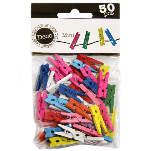 Facsipesz csomagban, 25mm színes 50db/cs