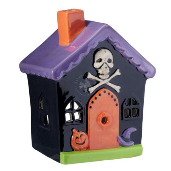 Halloween kerámia mécsestartó házikó