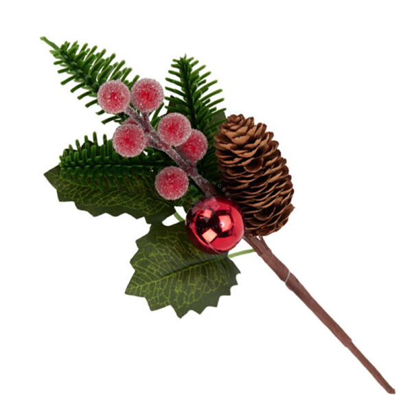 Karácsonyi betűző deres bogyókkal 20cm