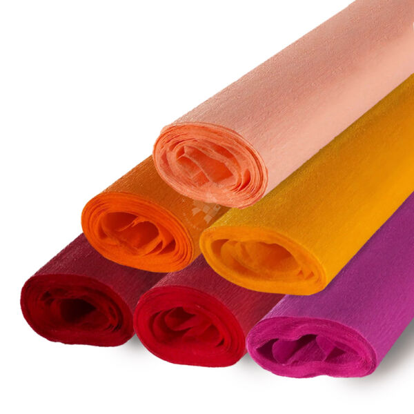 Cartotecnica Rossi - Krepp-papír készlet 50x250cm/40g MELEG SZÍNEK