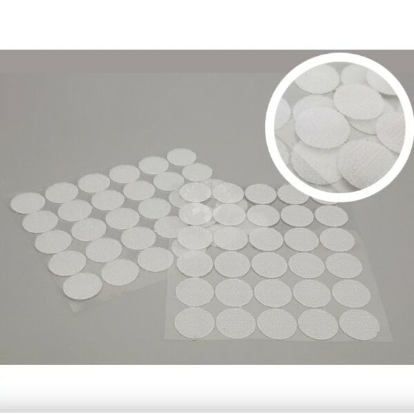 Tépőzár korongok FEHÉR 2cm/30db