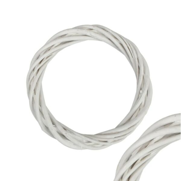 Vesszőkoszorú 15cm FEHÉR