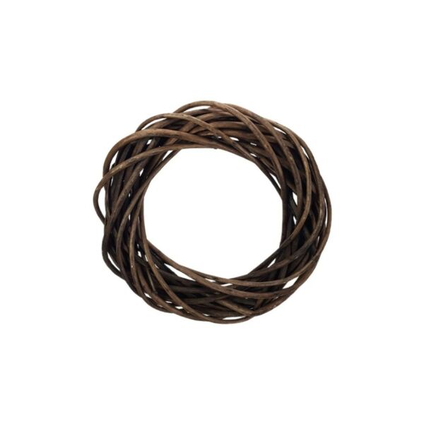 Széles vesszőkoszorú, 15cm SÖTÉTBARNA